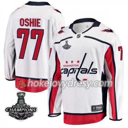 Pánské Hokejový Dres Washington Capitals T.J. Oshie 77 2018 Stanley Cup Champions Adidas Bílá Authentic